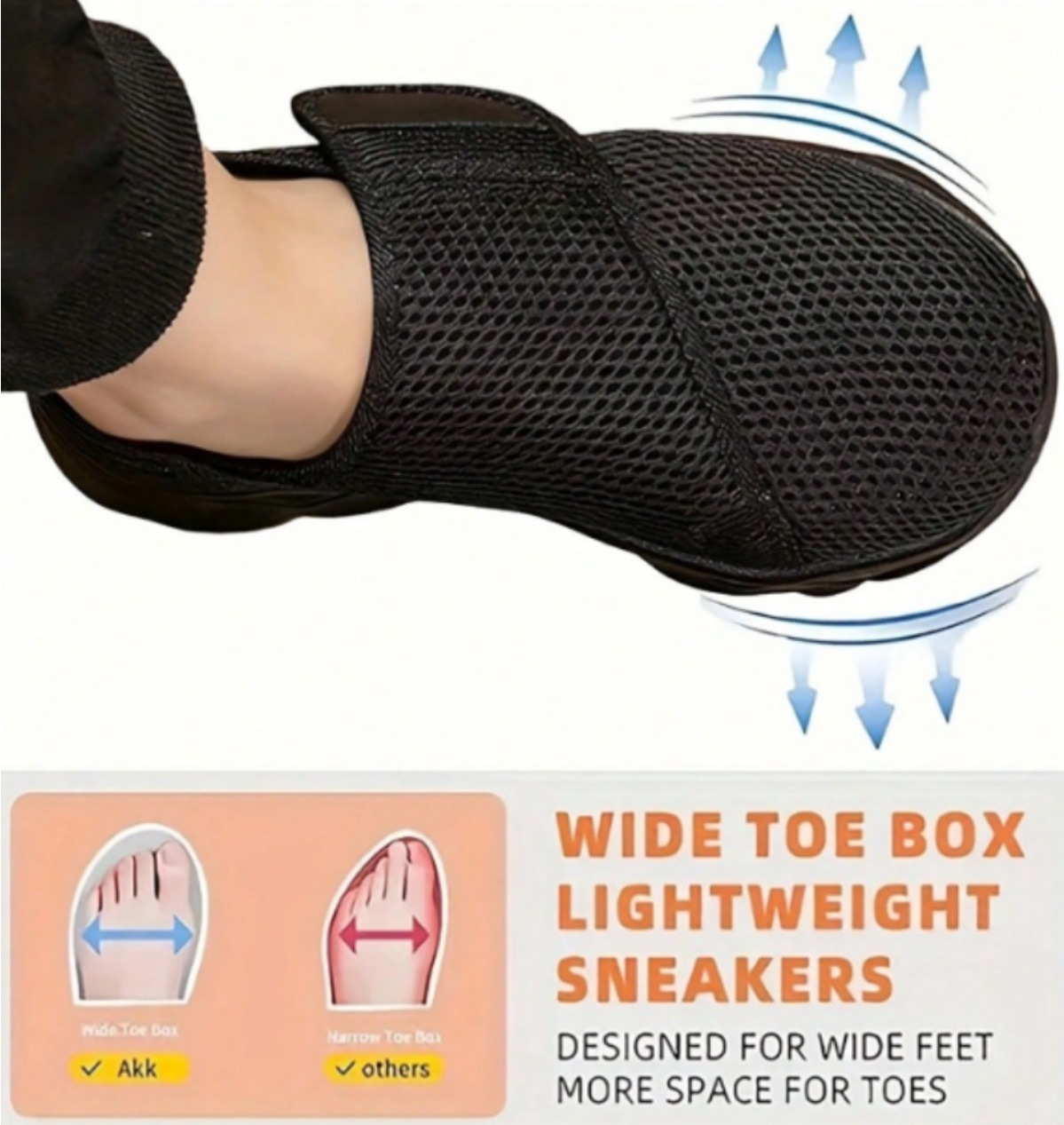 Men'S Shoes With Wide Toe Box - New Men Breathable Mesh Walking Shoes