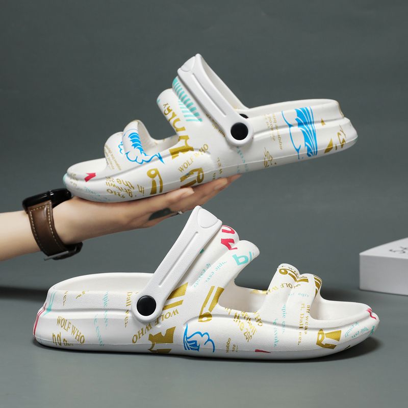 Men Shoes On Cloud - New Mens Cloud Sandals Summer Printed