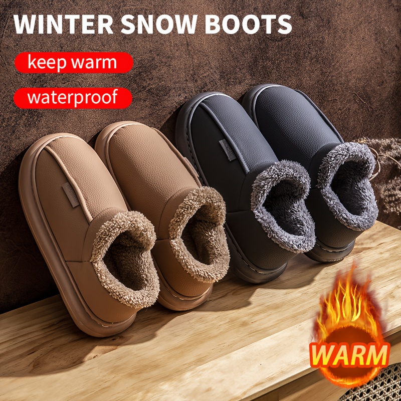 Men Winter Warm Slippers Plush - Men Shoes On Cloud 评论和价格