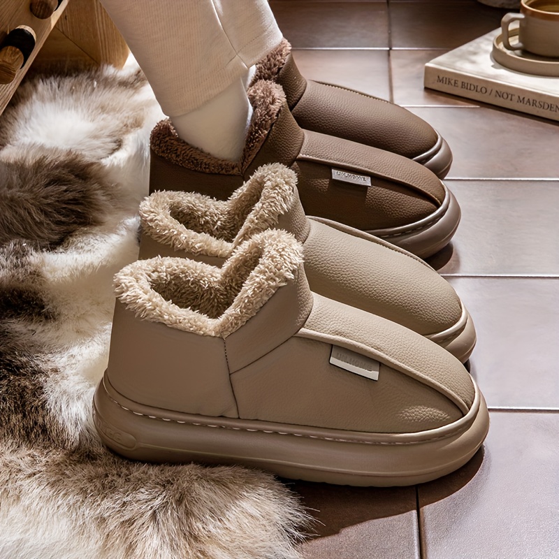 Men Winter Warm Slippers Plush - Men Shoes On Cloud 评论和价格