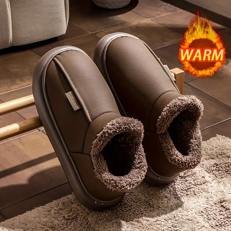 Men Winter Warm Slippers Plush - Men Shoes On Cloud 评论和价格